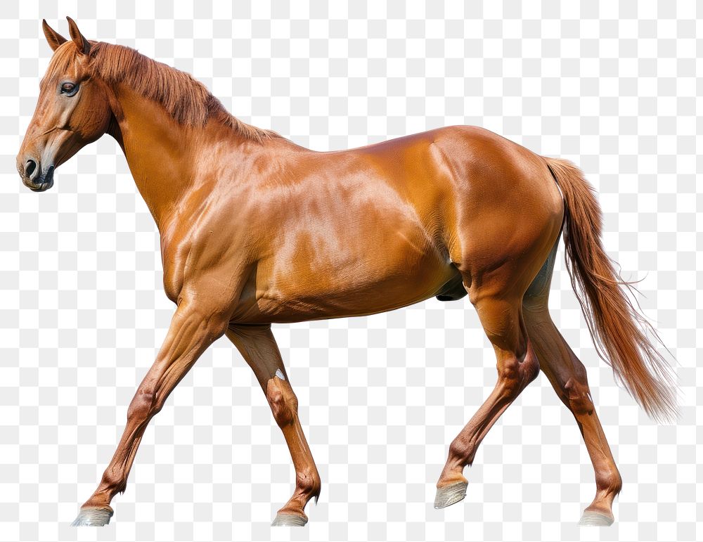 PNG  Brown Arabian horse stallion animal mammal.
