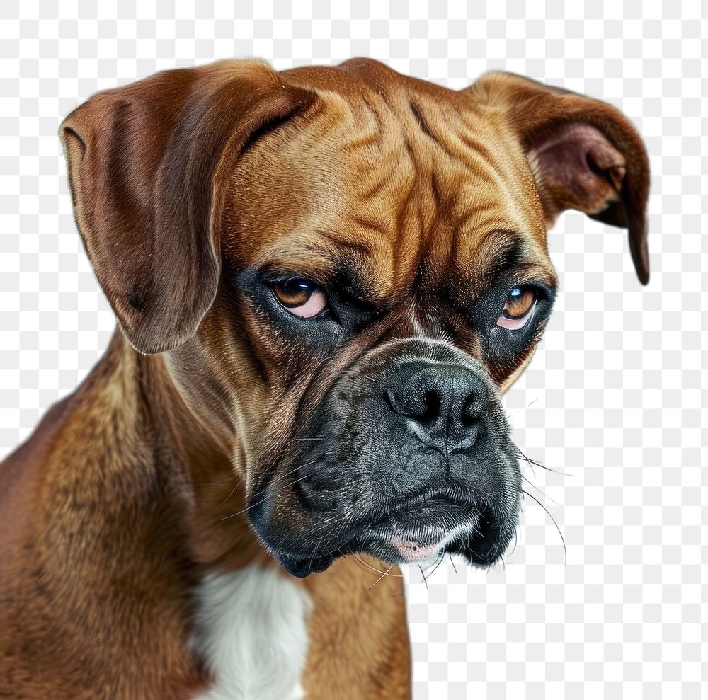 PNG  Dog angry face portrait bulldog mammal.