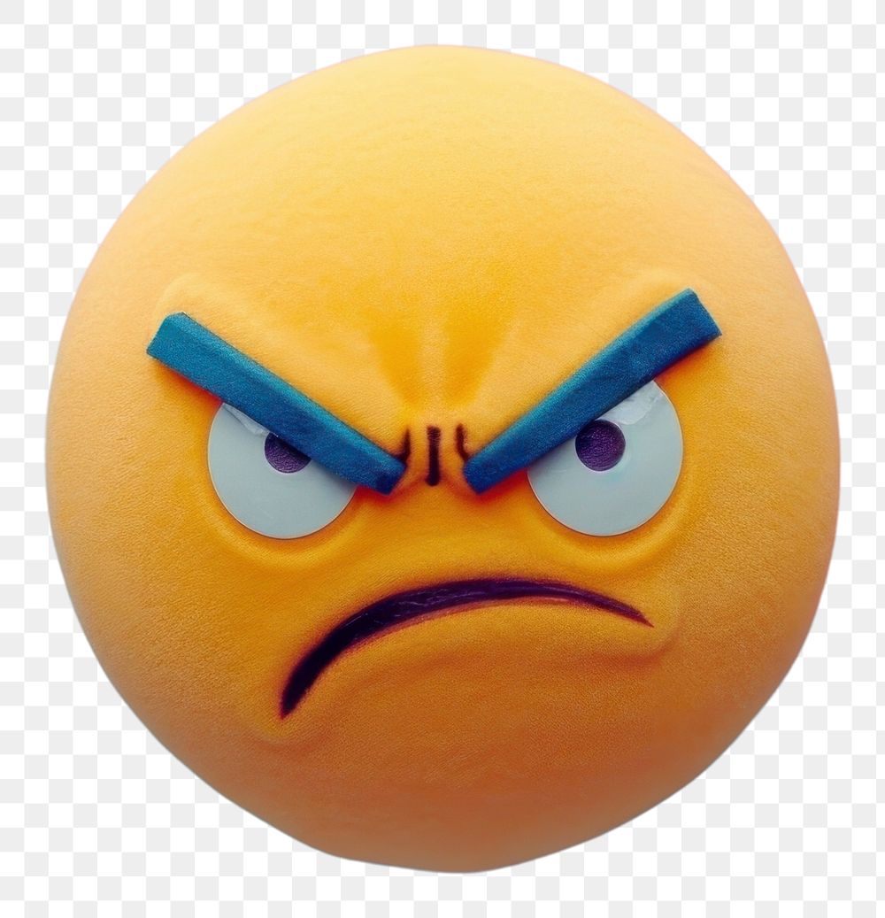 PNG  Emoji angry face cartoon representation displeased.