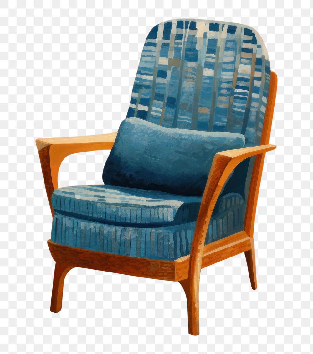 PNG  Chair furniture armchair cozy. AI generated Image by rawpixel.