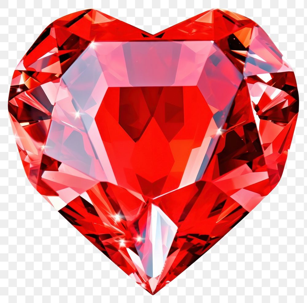 PNG  Red gem gemstone jewelry shape.