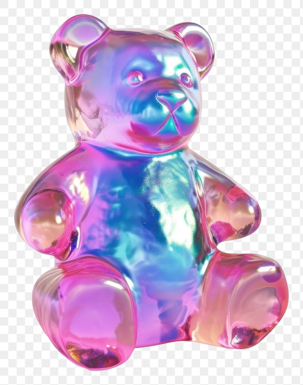 PNG Gummy bear candie purple toy white background.