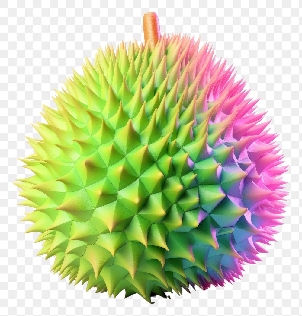 PNG Icon iridescent durian pineapple fruit.