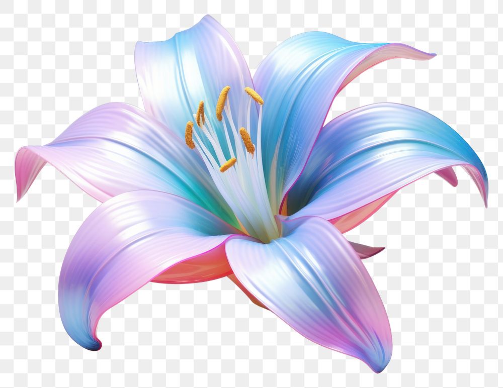 PNG Icon iridescent lily flower petal.