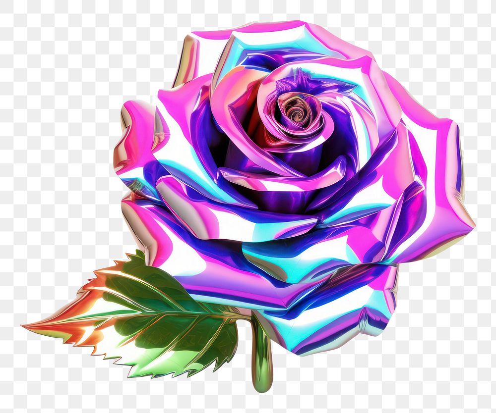PNG Icon iridescent rose flower plant.