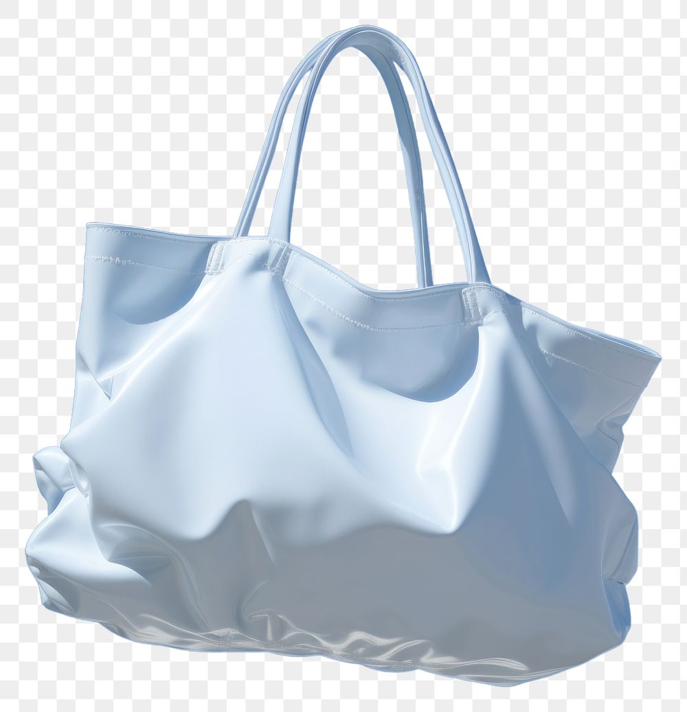 PNG White bag handbag purse blue.