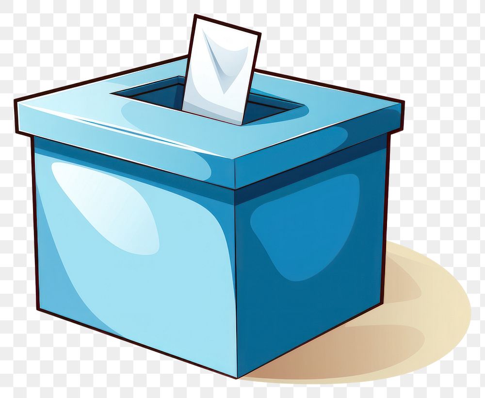 PNG Cartoon illustration of vote paper technology container.