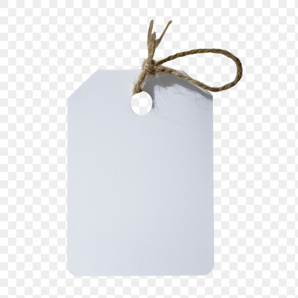 PNG Clothes label tag packaging mockup flower plant white.
