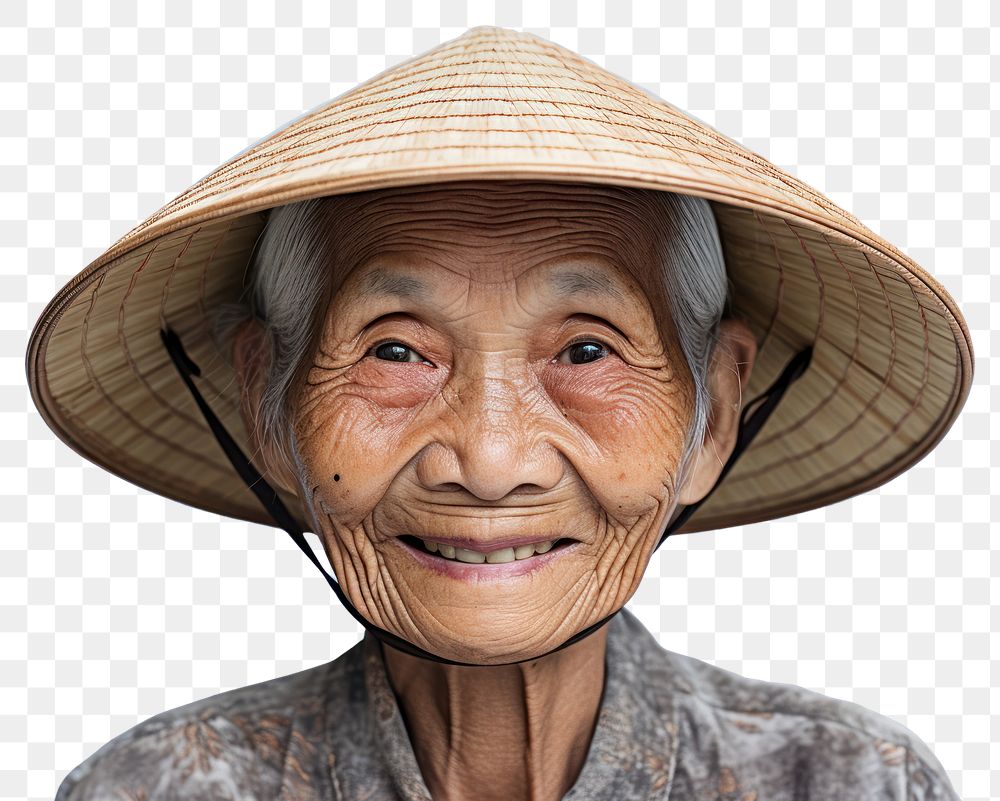 PNG Elderly vietnamese woman portrait adult white background.