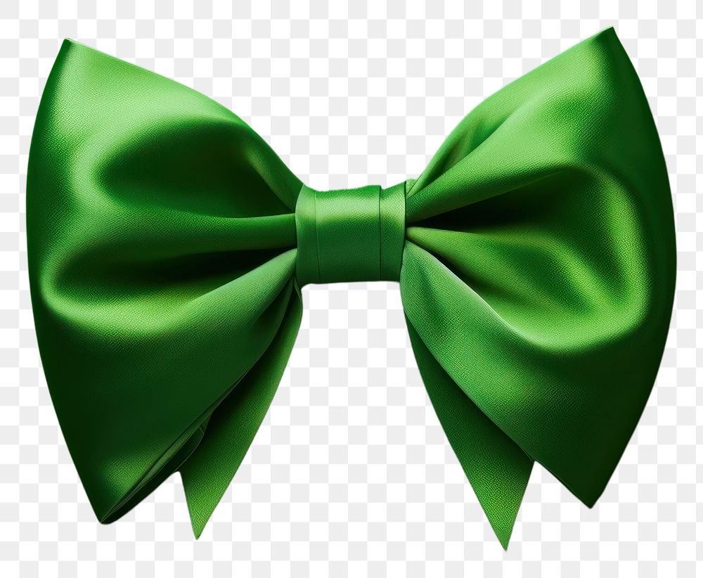 PNG Green bow on empty green background celebration accessories decoration.