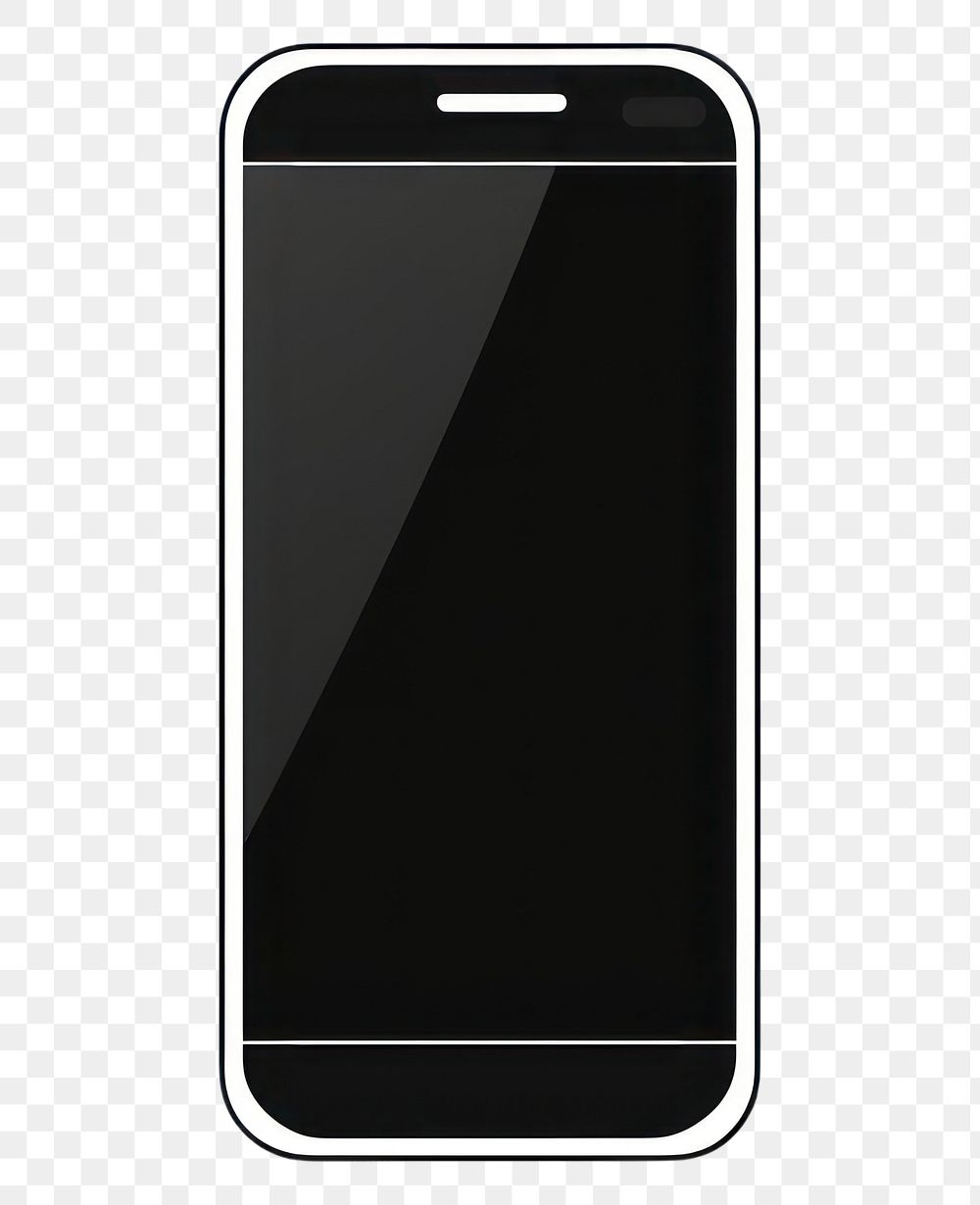 PNG Cellphone icon black white background portability.