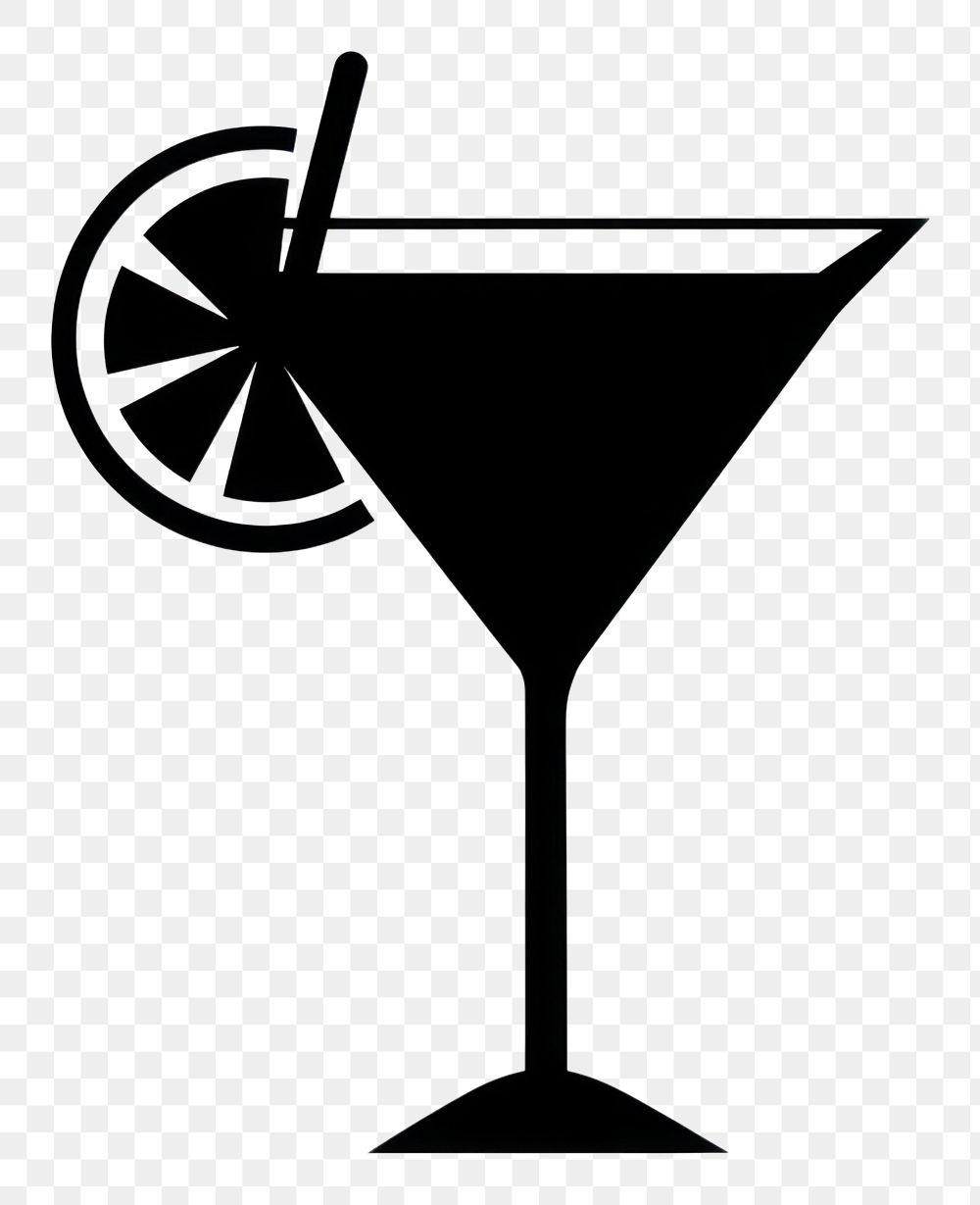 PNG Alcohol cocktail icon martini drink glass.