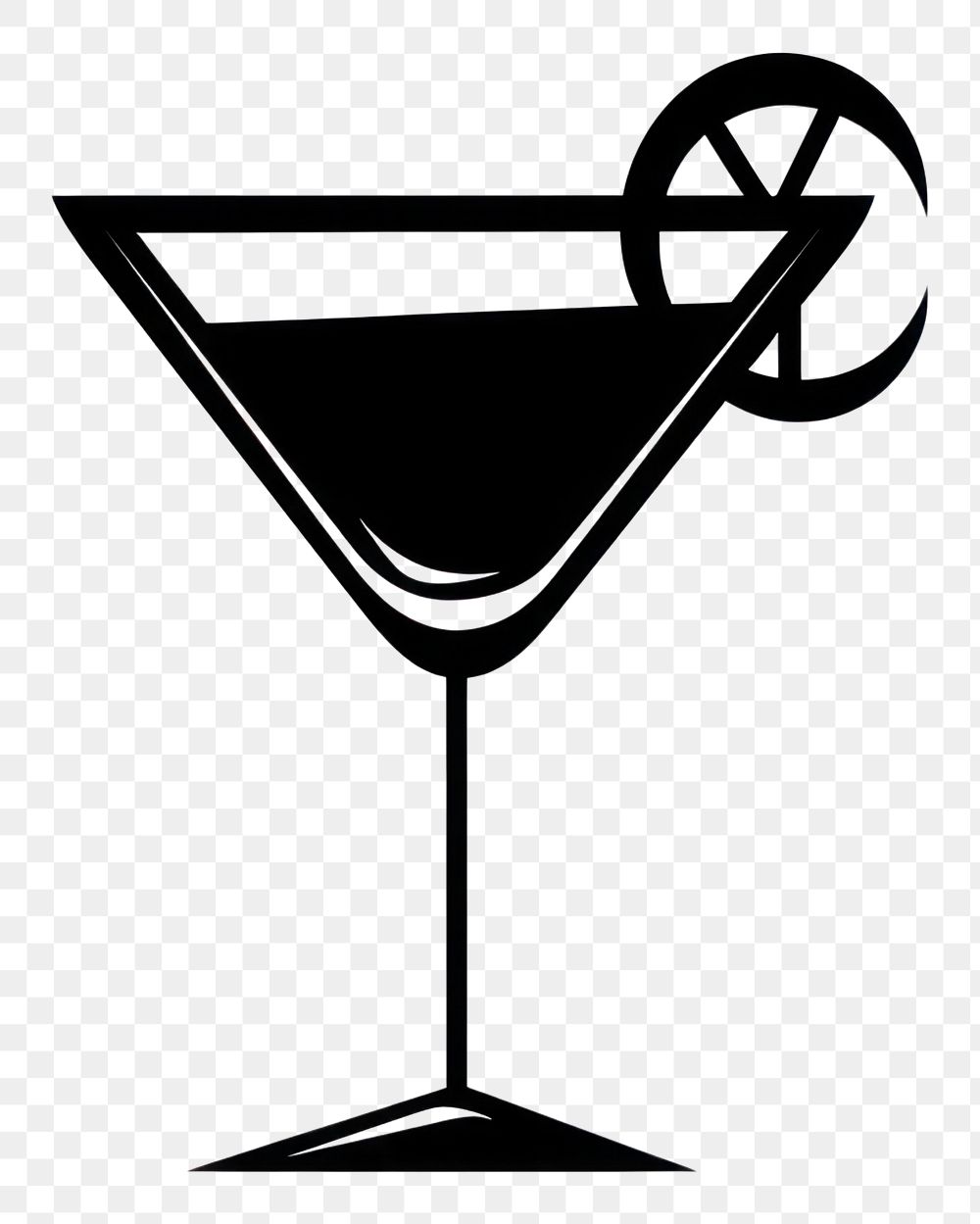 PNG Alcohol cocktail icon martini drink black.