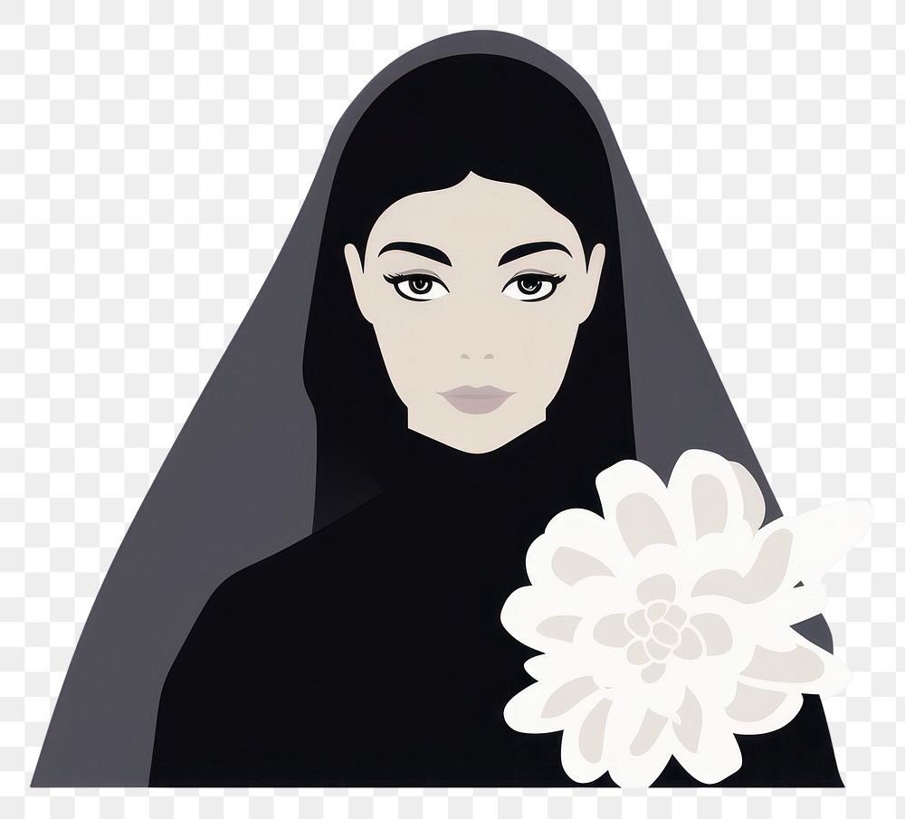 PNG Bride icon portrait adult veil.