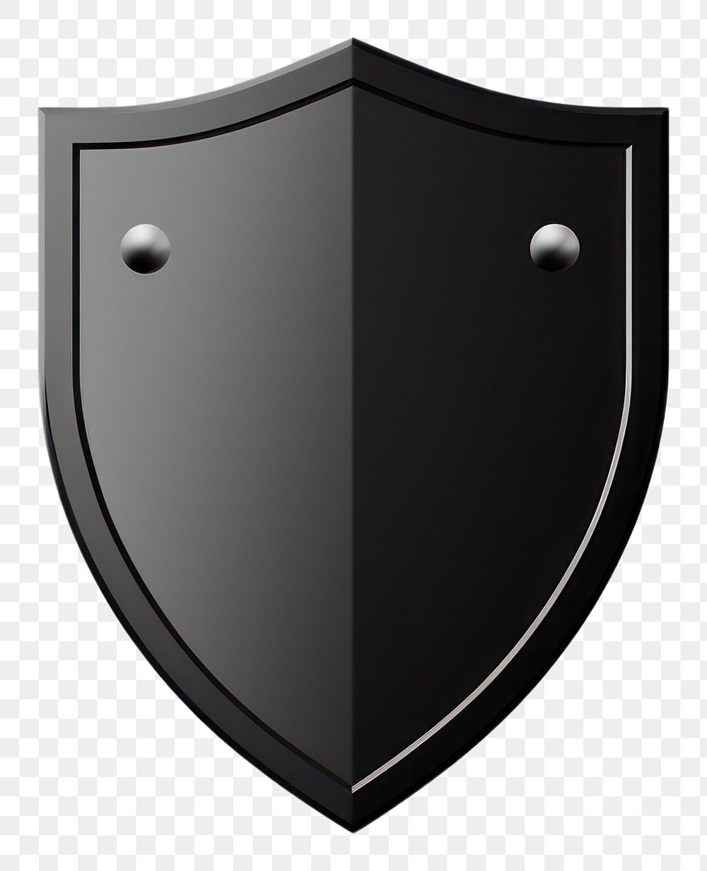 PNG Shield icon black white background protection.