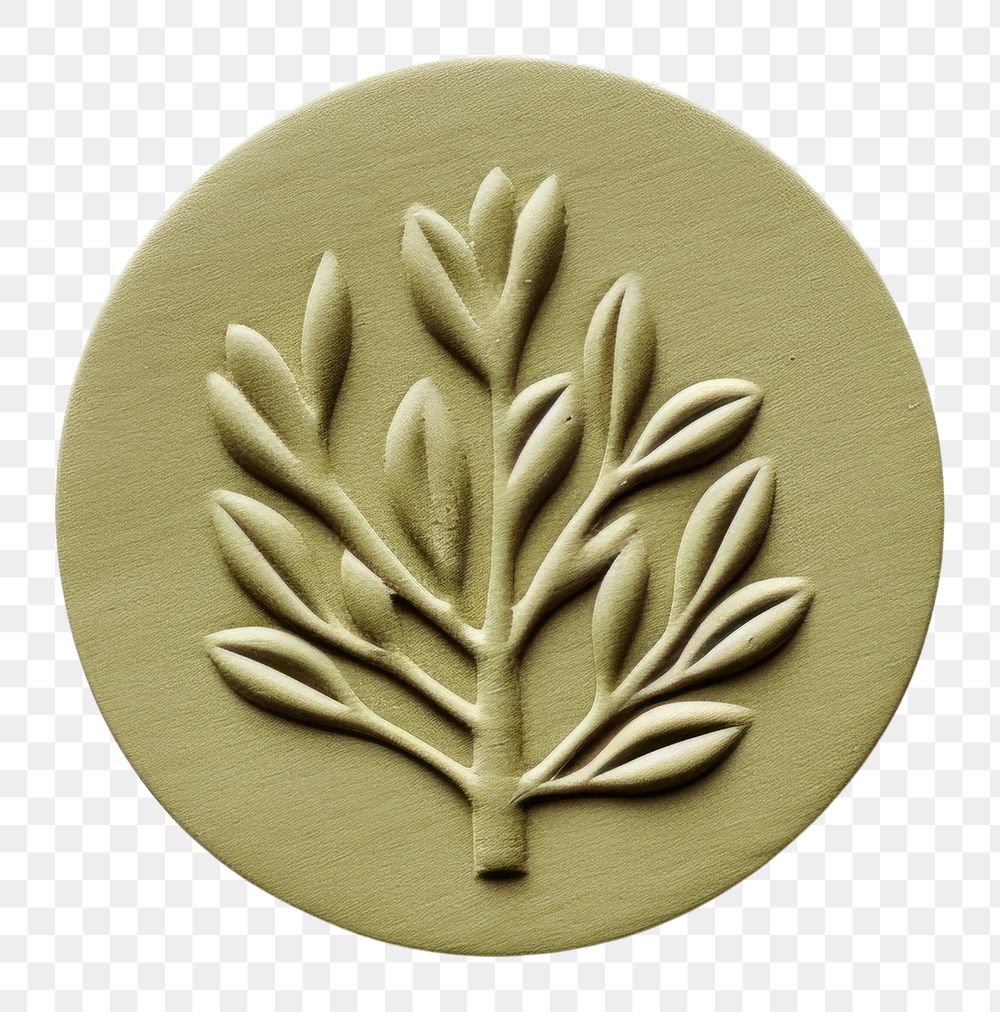 PNG  Olive branch Seal Wax Stamp white background accessories accessory.