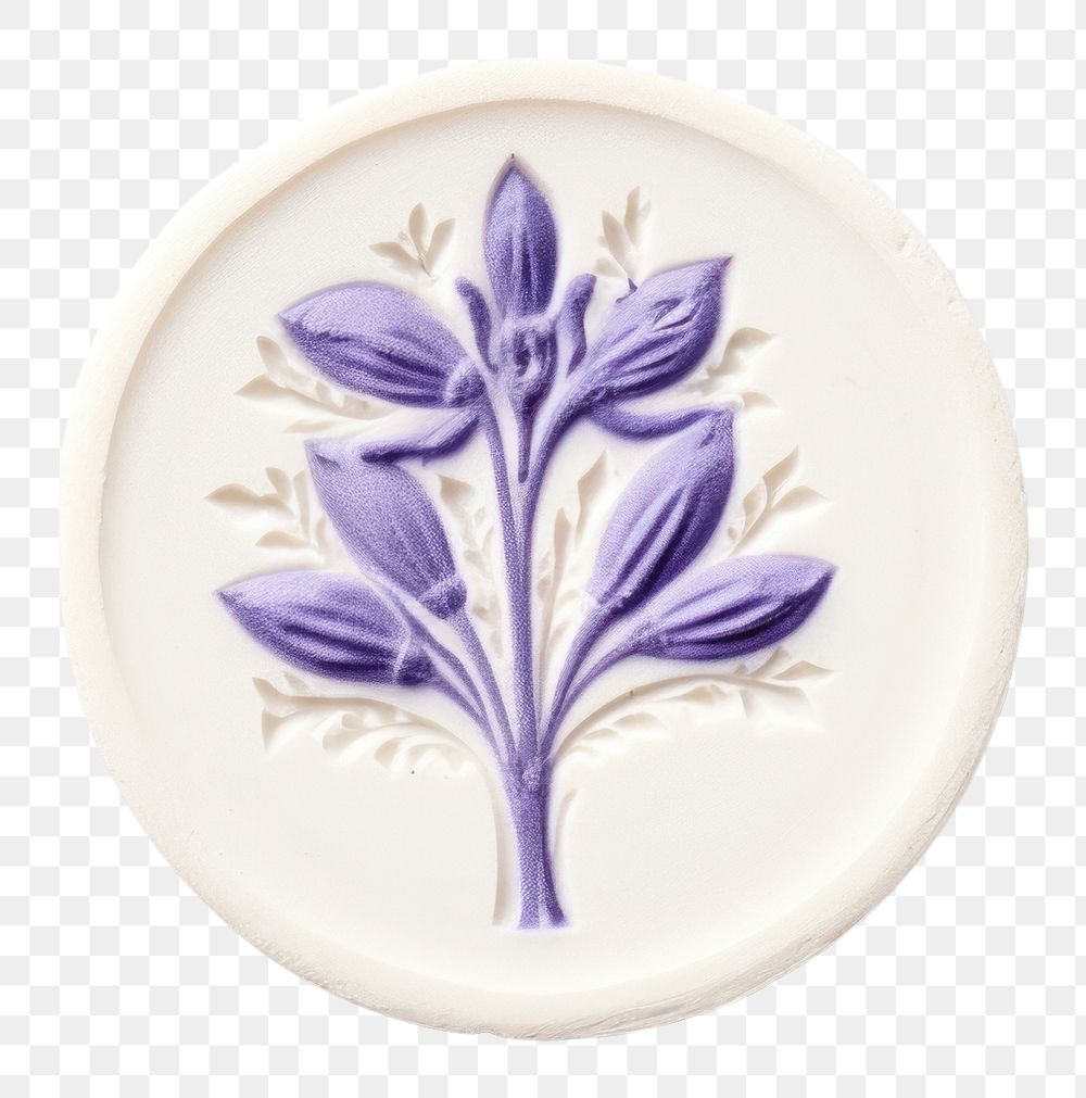 PNG  Bluebells flower Seal Wax Stamp plant food art.
