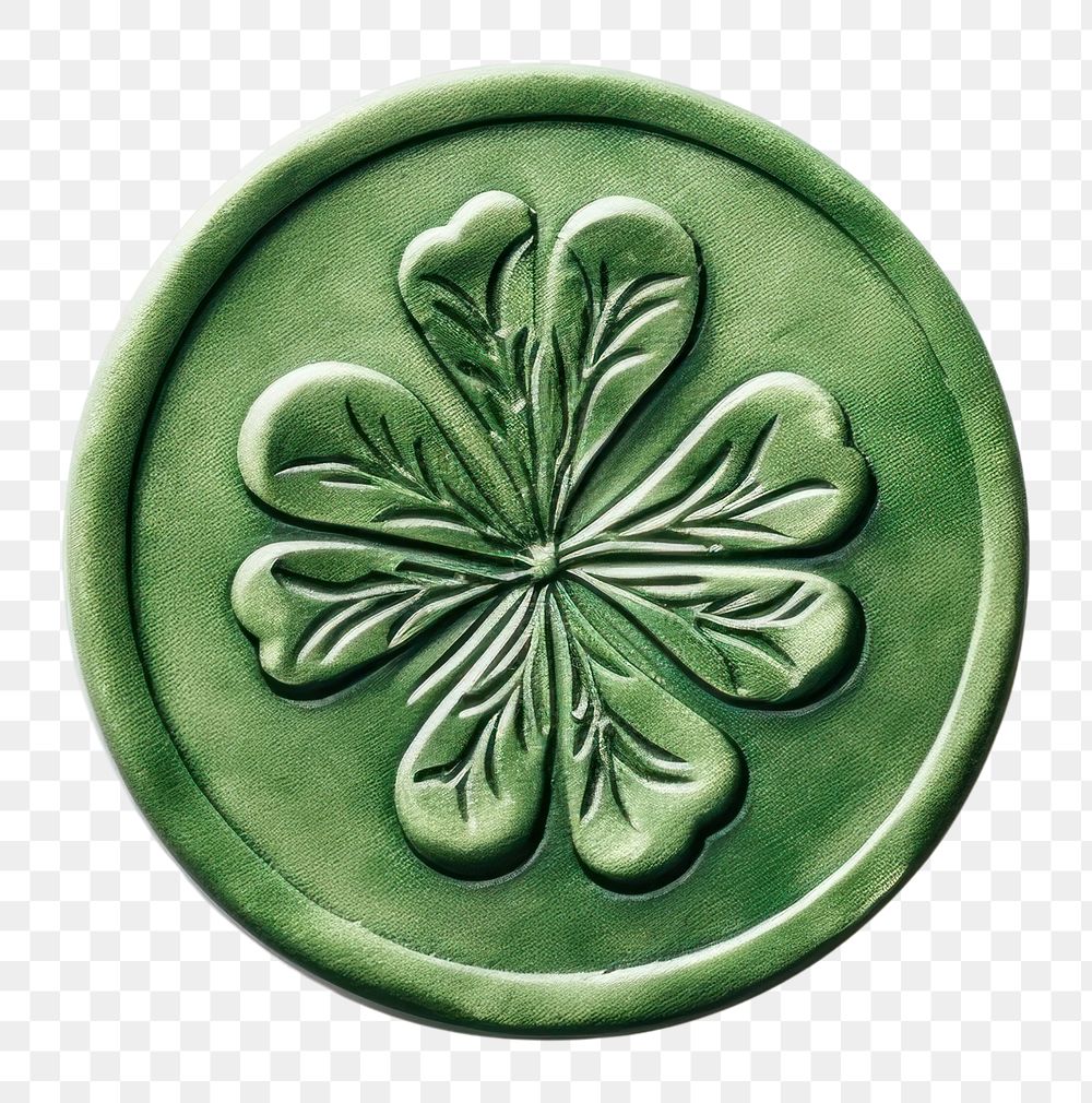 PNG  Clover leaf Seal Wax Stamp jewelry pendant locket.