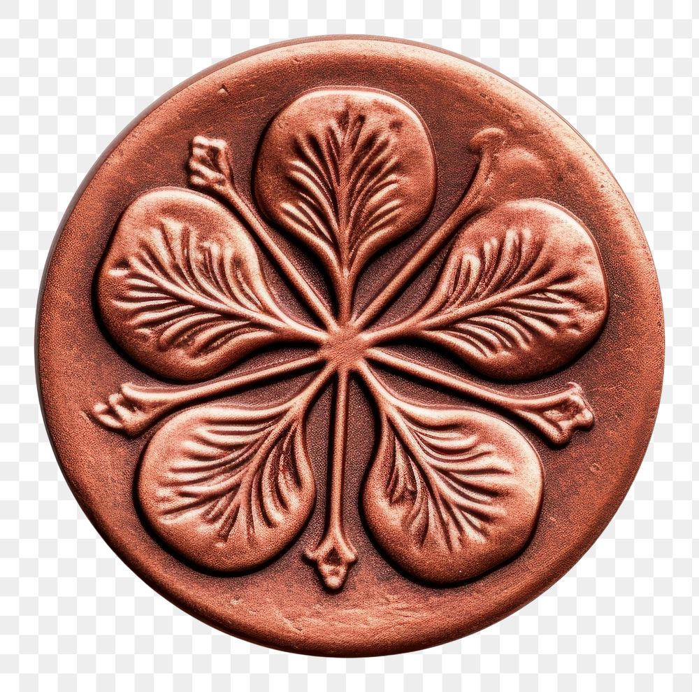 PNG  Clover leaf Seal Wax Stamp pendant jewelry locket.