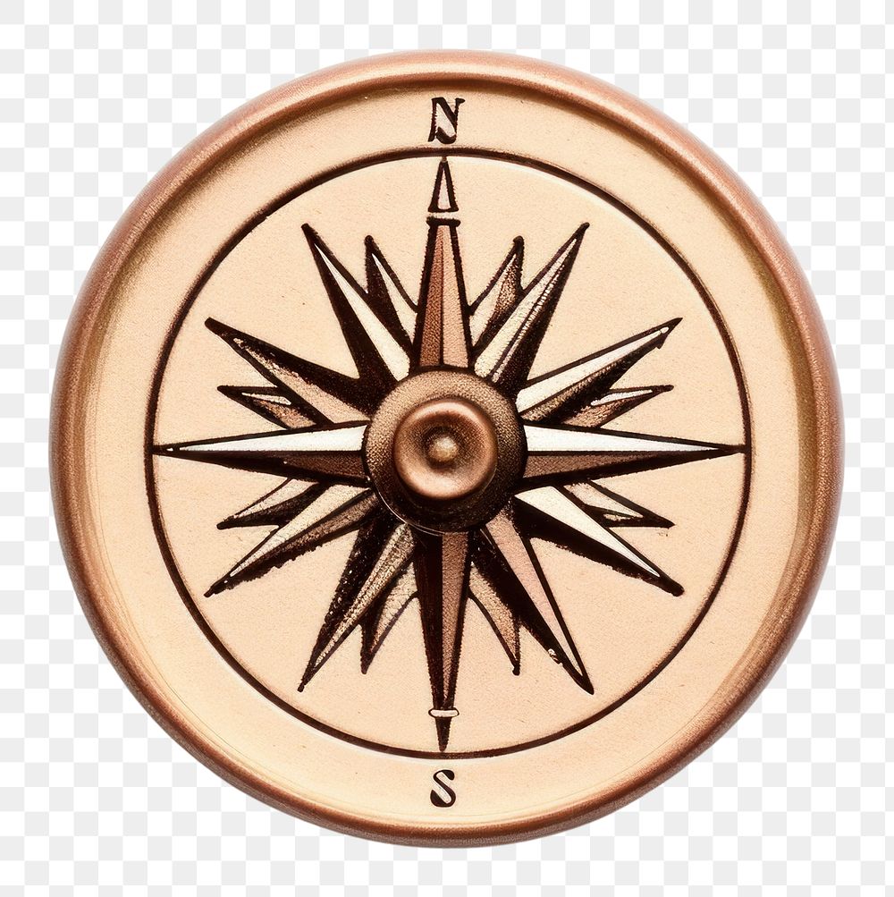 PNG  Compass Seal Wax Stamp craft white background accessories.