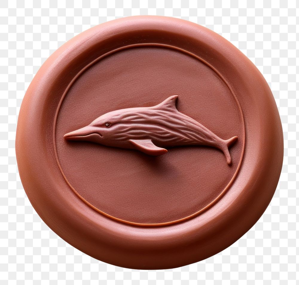 PNG  Dolphin Seal Wax Stamp wildlife circle animal.