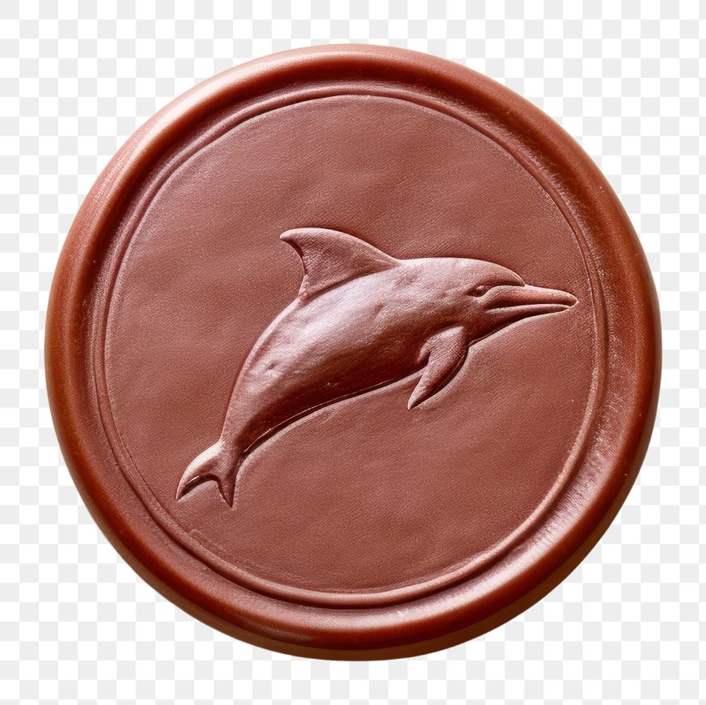 PNG  Dolphin Seal Wax Stamp sachertorte pottery circle.