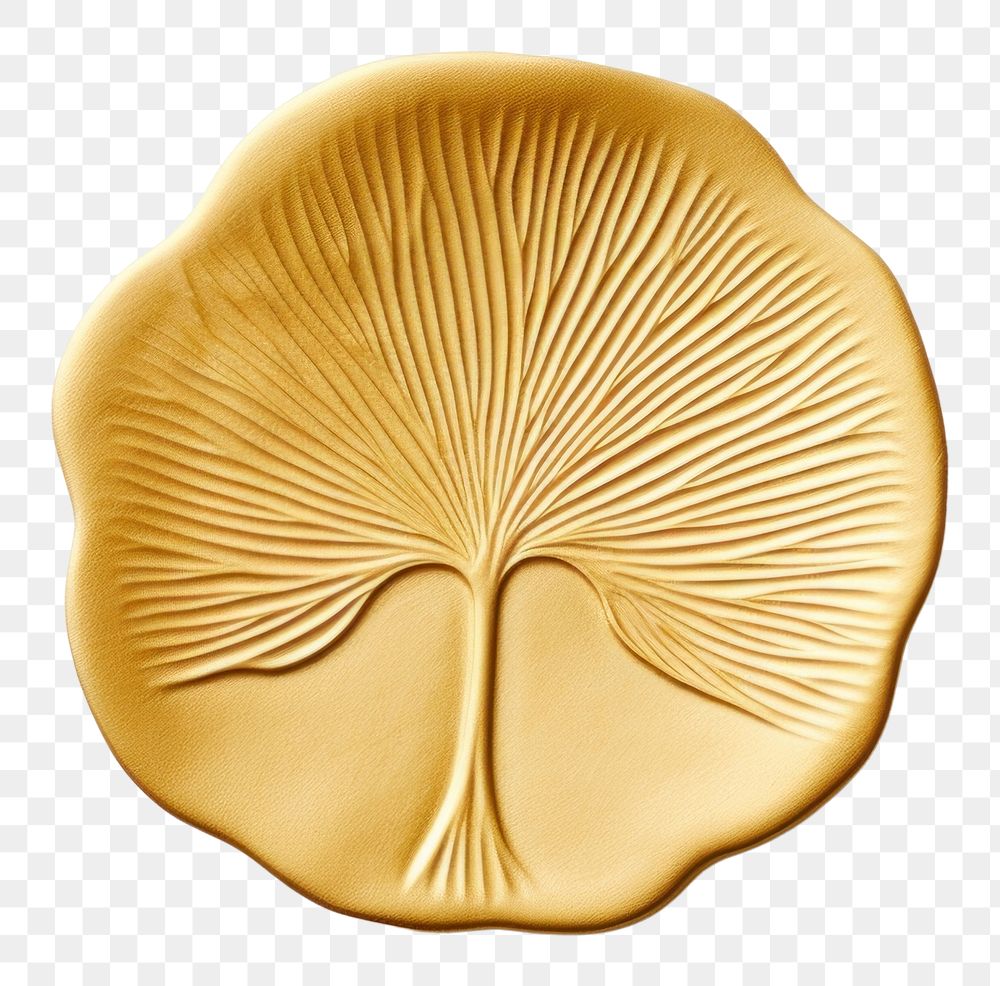 PNG  Ginkgo Seal Wax Stamp white background dishware mushroom.