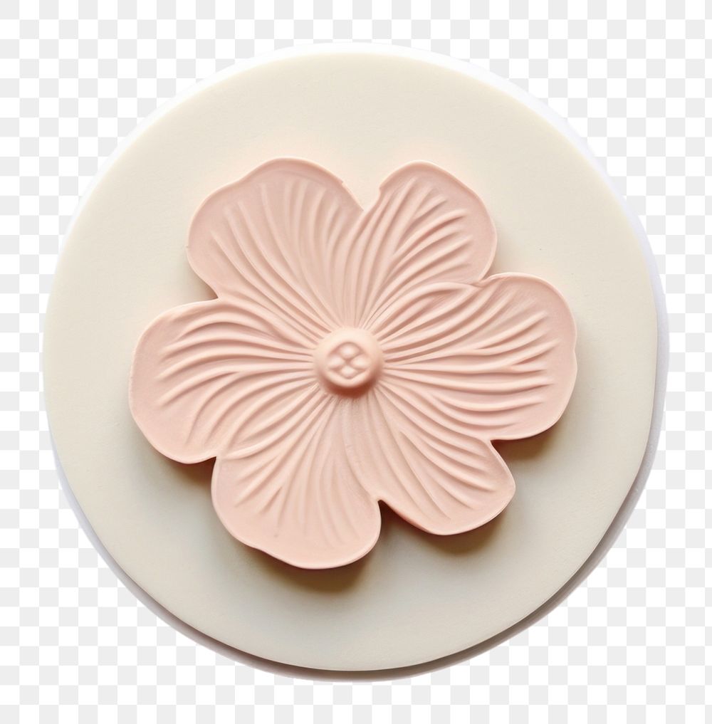 PNG  Flower Seal Wax Stamp white background accessories freshness.