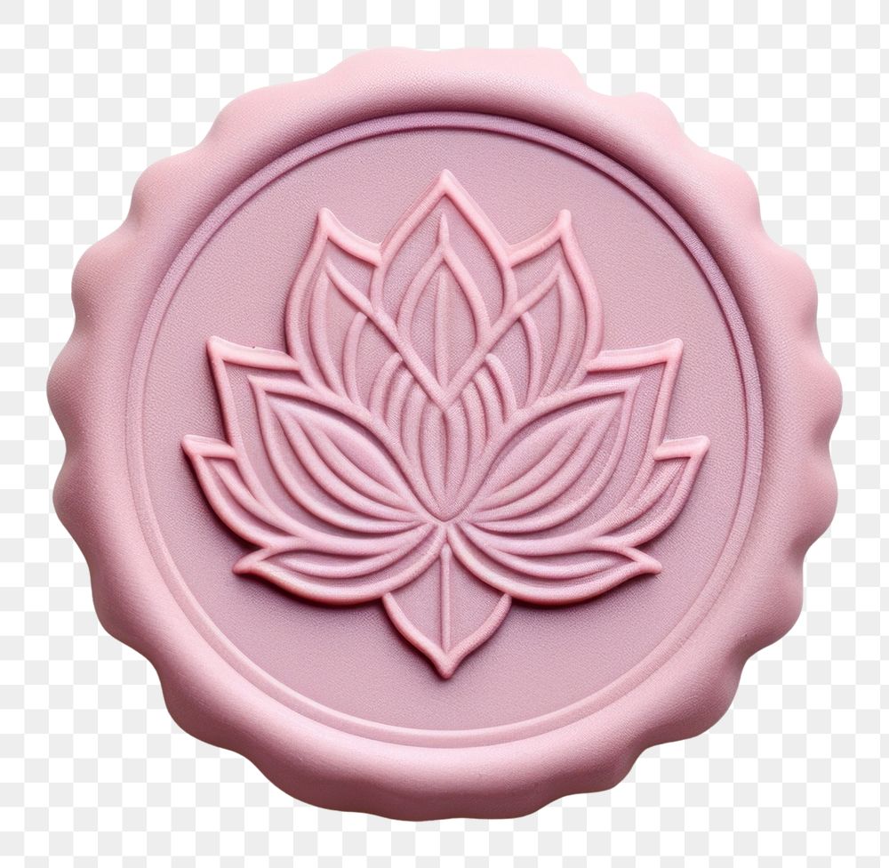 PNG  Lotus Seal Wax Stamp white background creativity jewelry.