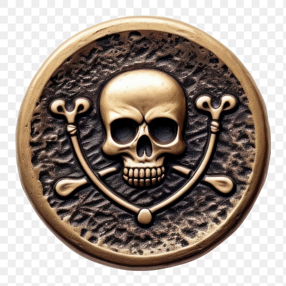 PNG  Pirate bones Seal Wax Stamp jewelry pendant locket.