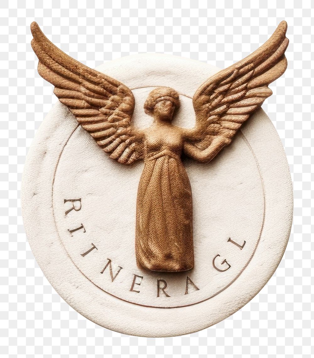 PNG  Seal Wax Stamp angel representation creativity currency.