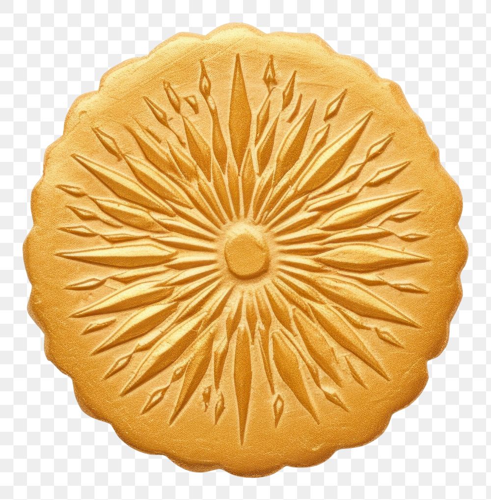 PNG Seal Wax Stamp sun print gold food 