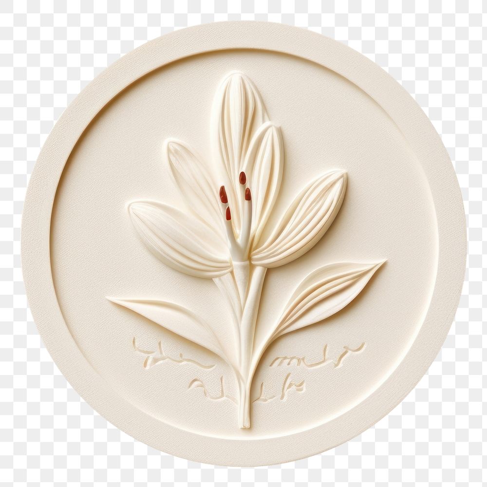 PNG  Tuberose flower Seal Wax Stamp porcelain plate accessories.