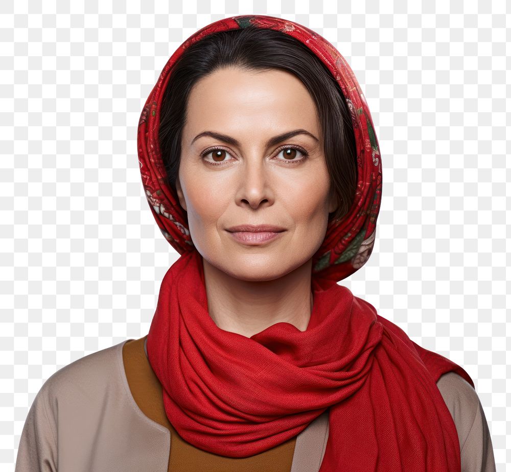 PNG Middle aged iranian woman portrait scarf adult.