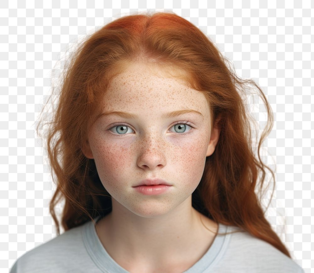 PNG  Freckle portrait adult photo.