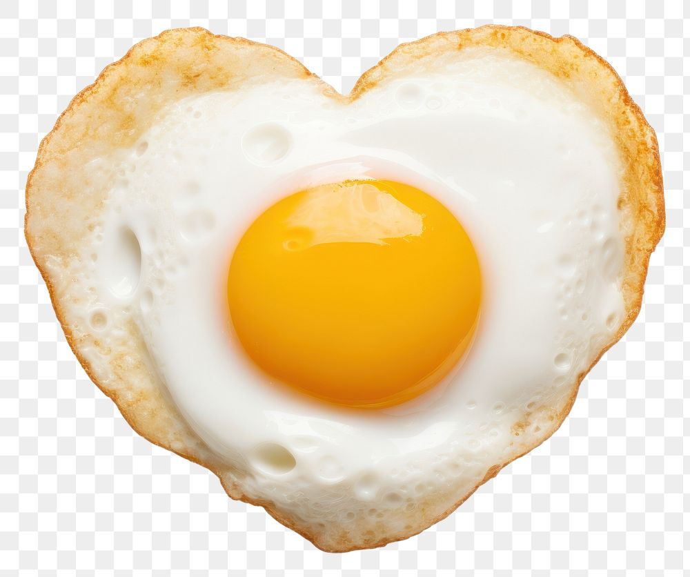 PNG  Egg fried heart food.