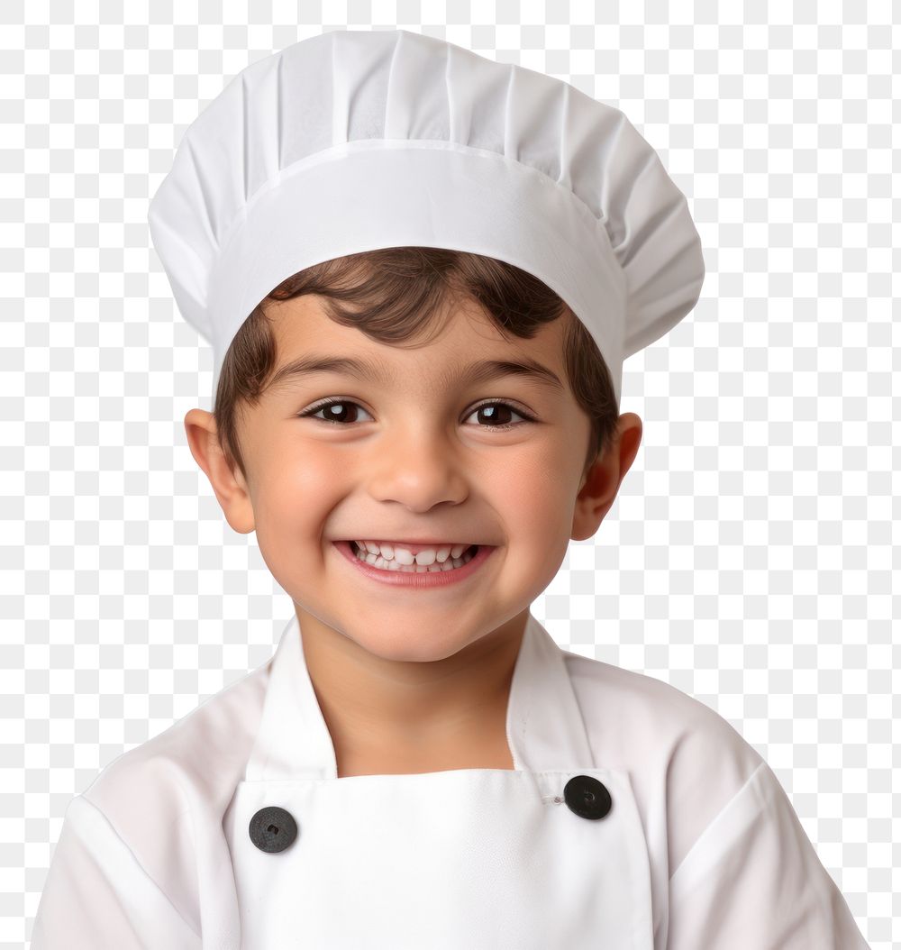 PNG  Smile chef white background happiness.