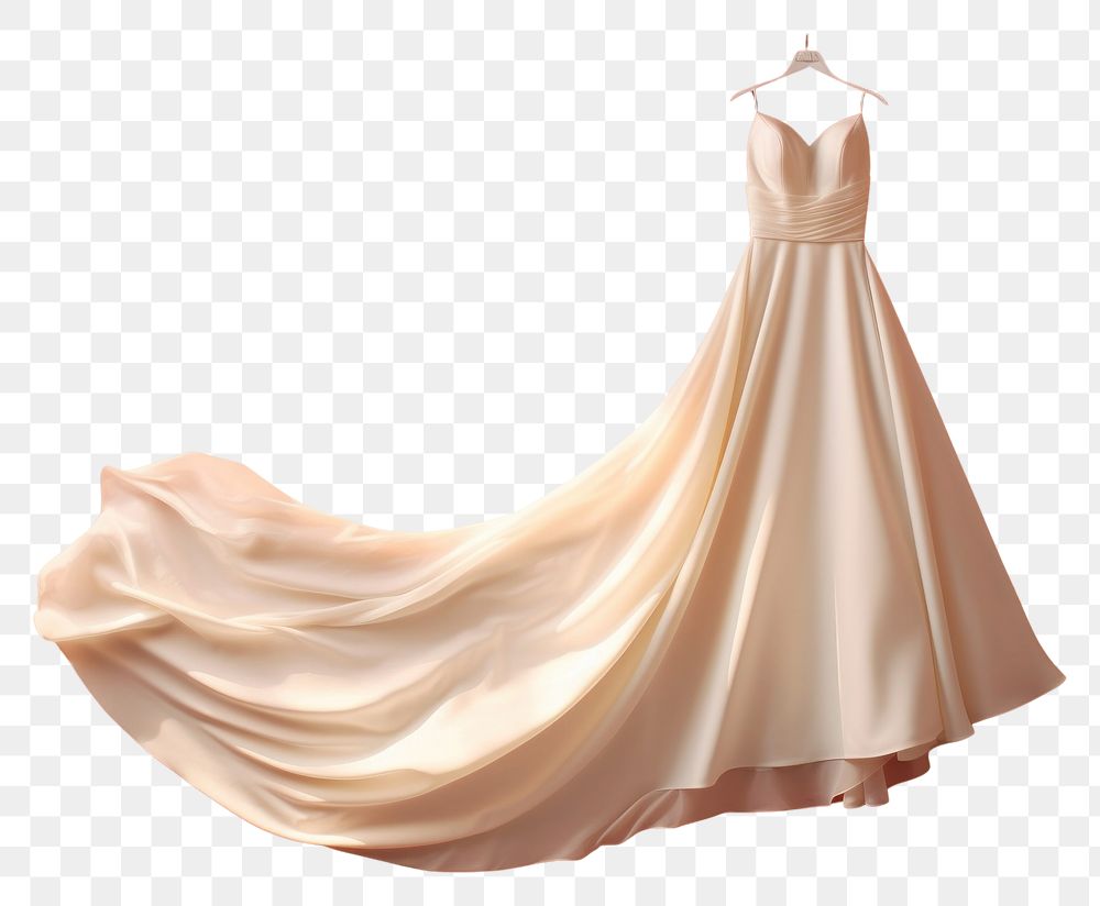 PNG  White wedding dress fashion gown celebration. 