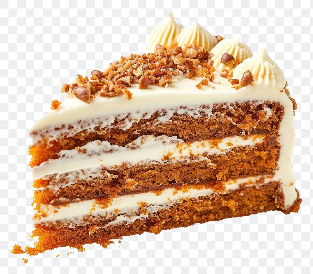 PNG A Piece of Carrot Cake cake dessert cream.