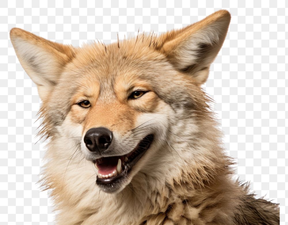 PNG Smiling coyote wildlife mammal | Free PNG - rawpixel