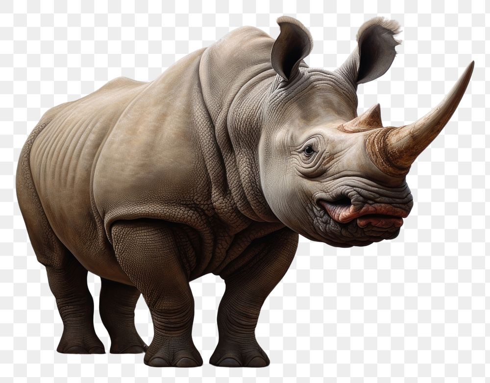 PNG Smiling rhino wildlife animal | Free PNG - rawpixel