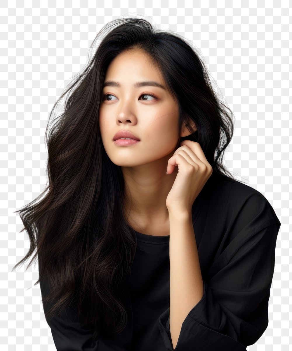 PNG Asian woman portrait adult photo. AI generated Image by rawpixel.