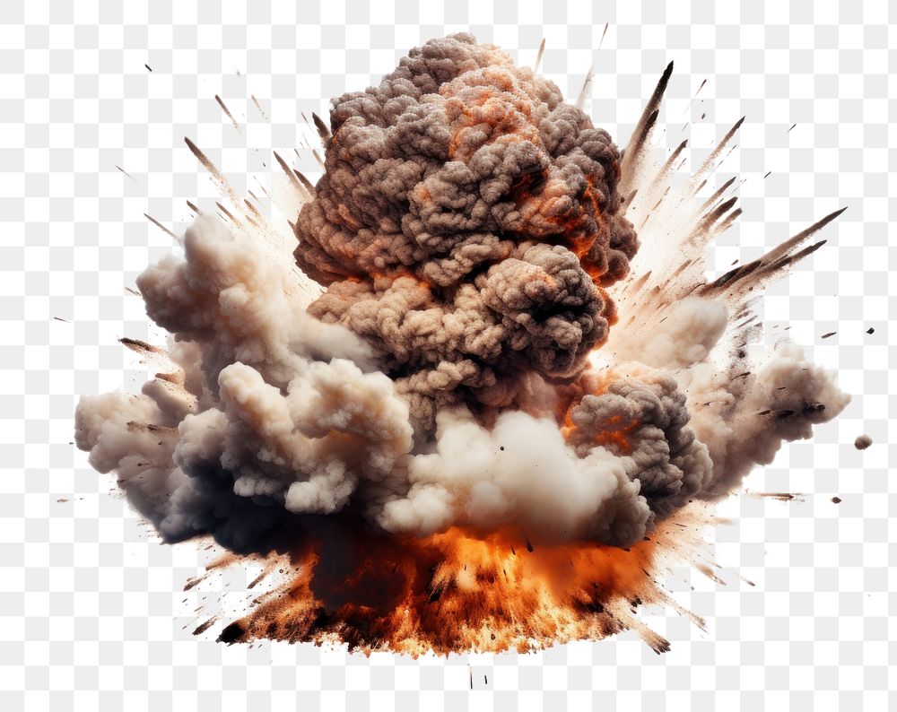 PNG Bomb explosion fire destruction aggression.
