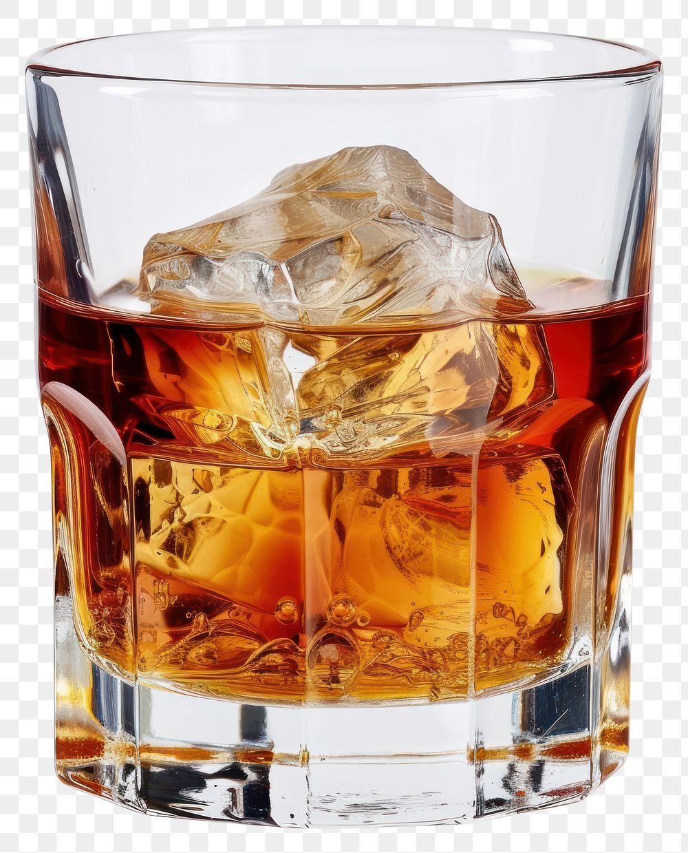 PNG Bourbon glass whisky drink white background.