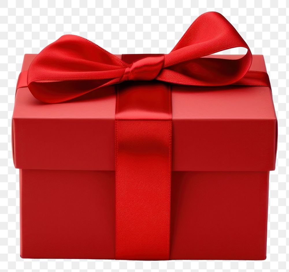 PNG Gift box ribbon red.