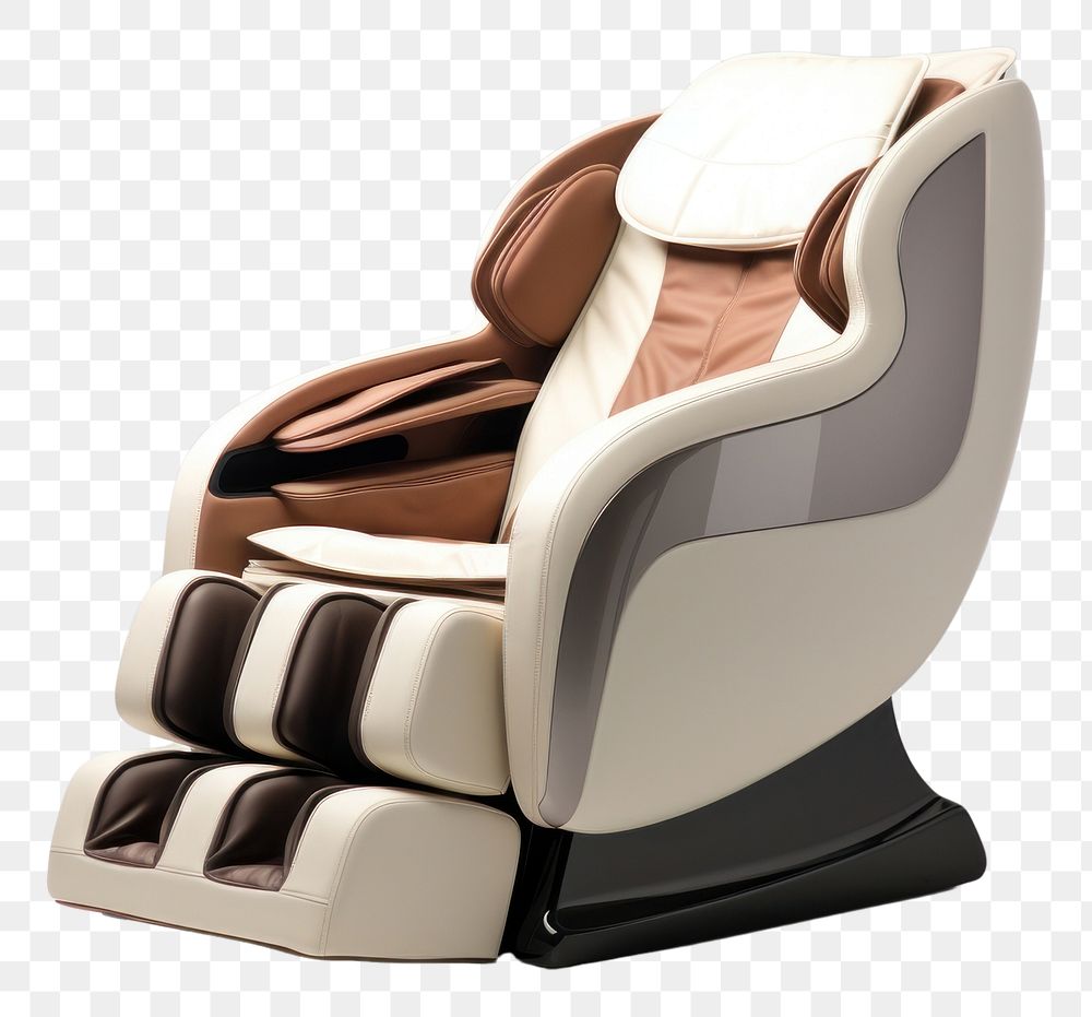 PNG Massage chair white background technology relaxation.