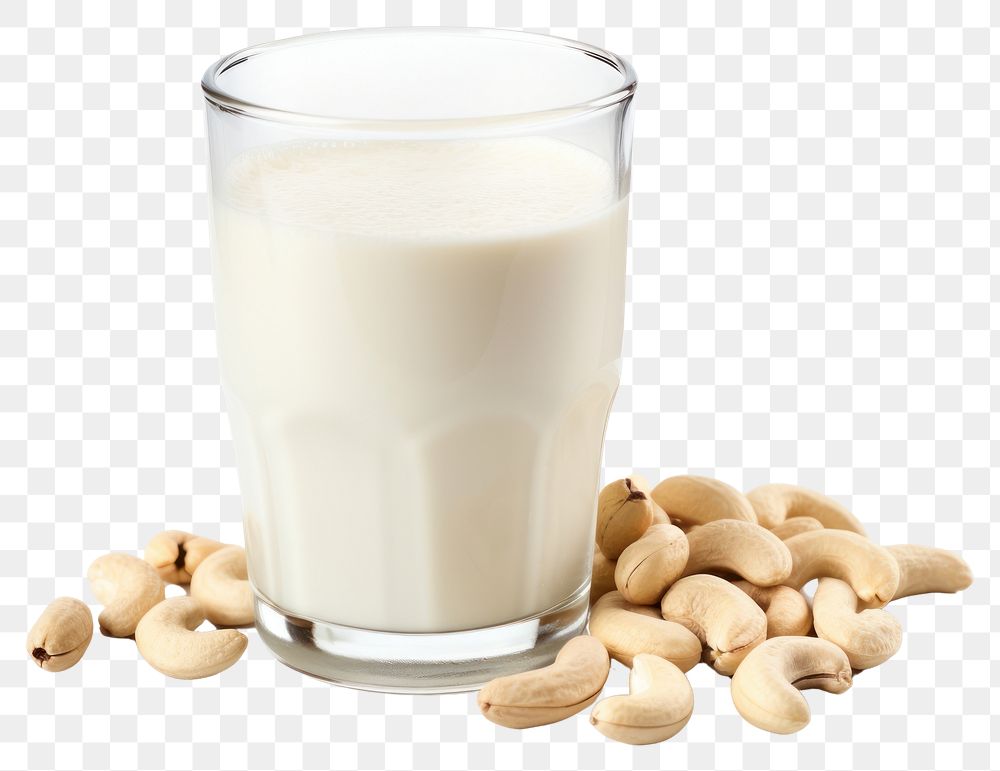 PNG  Cashew milk dairy food nut.