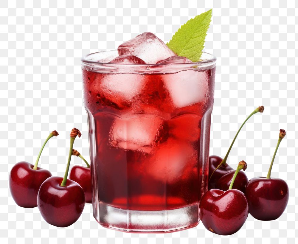 PNG  Cherry soda cocktail fruit drink.