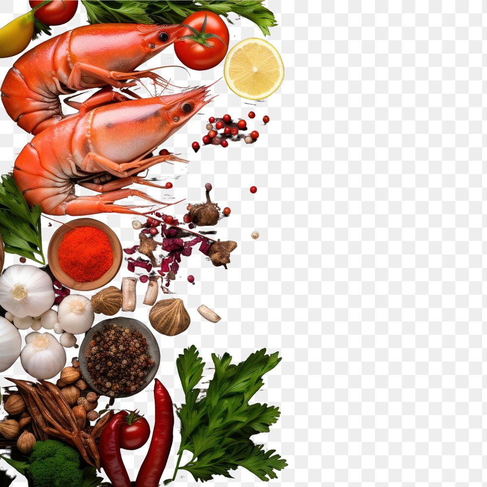 PNG  Mixed Seafood seafood ingredient lobster. AI generated Image by rawpixel.