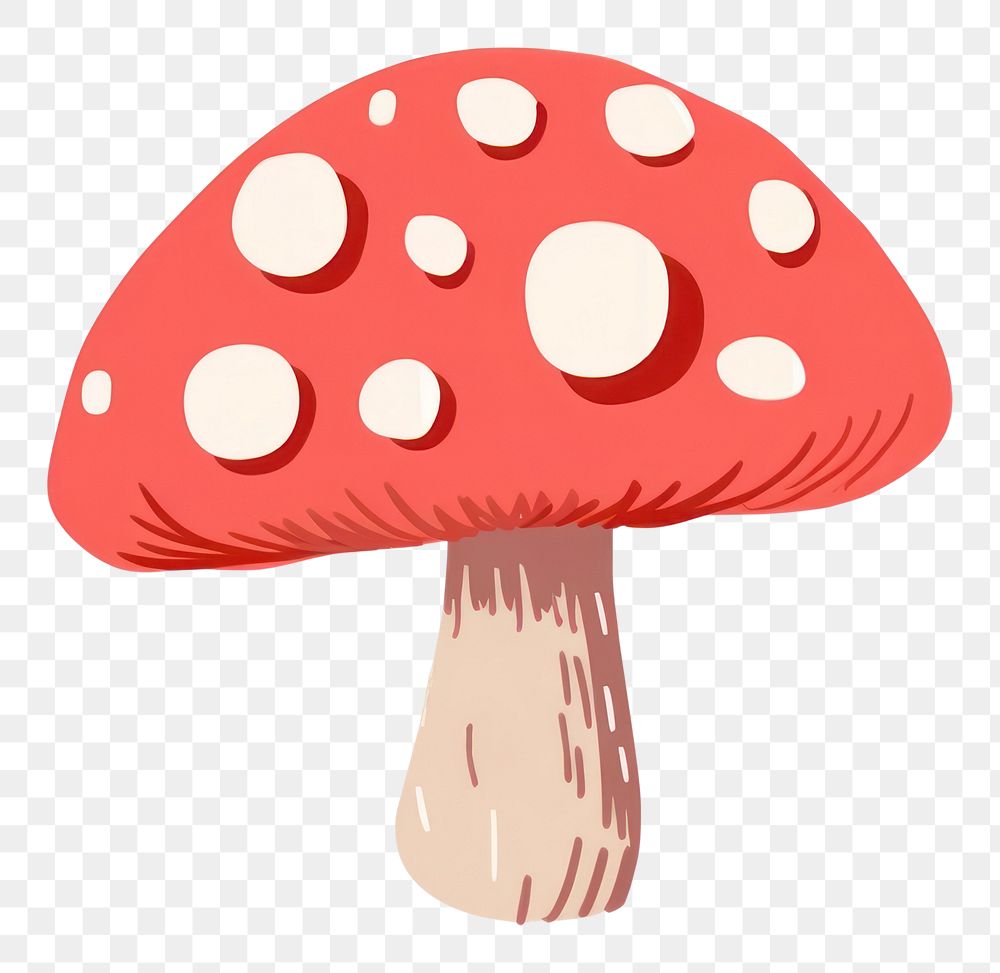 PNG  Mushroom fungus agaric plant. AI generated Image by rawpixel.